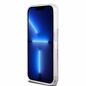 DKNY ümbris jaoks iPhone 15 Pro 6,1" DKHCP15LLCPEPP valge HC liquid glitters w checkered pattern