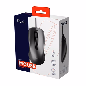 Trust Carve kontorihiir mõlemakäeline USB Type-A optiline 1200 DPI