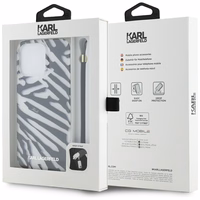 Karl Lagerfeld IML Zebra Pattern & Cord ümbris jaoks iPhone 15 Pro Max - must