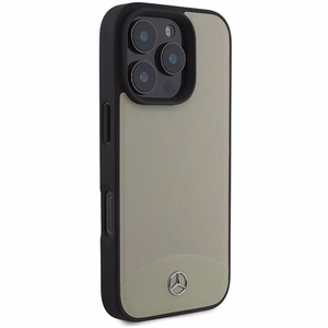 Mercedes MB Textured and Plain Leather MagSafe ümbris jaoks iPhone 16 Pro Max - beige