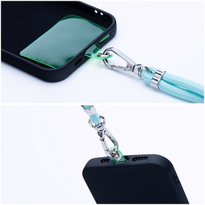 SWING (6mm) Phone lanyard, Phone pendant with adjustable length / cord length 165cm (max 82.5cm in the loop) / on the shoulder or neck - lite roheline