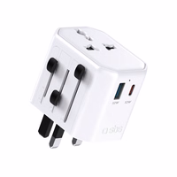 SBS TEADAPTUSBTCUNI USB-C USB-A Universal Travel Adapter - Valge