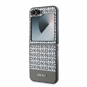 DKNY Repeat Pattern Bottom Stripe Ümbris jaoks Samsung Galaxy Z Flip 6 - Brown