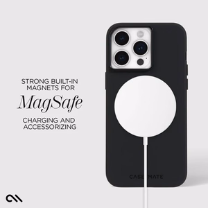 Case-Mate Silicone MagSafe ümbris seadmele iPhone 15 Pro Max, must