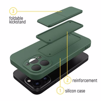 Wozinsky Kickstand Case iPhone 11 Pro Max Silikoonist ümbris koos alusega Hall