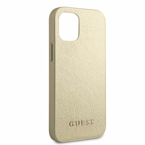 Guess GUHCP12SIGLGO iPhone 12 mini 5.4" kuldne/kuldne kõvakaaneline Iridescent