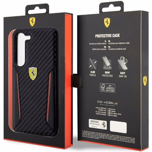 Ferrari FEHCS23MNPYK S23+ S916 чёрный/чёрный жёсткий чехол Carbon Contrast Edges