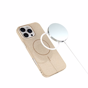 Glitter Thin Mag ümbris for iPhone 17 Pro Max 6,9" pruun