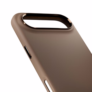 Pure Icon Mag Pro Liquid Silicone Ümbris jaoks iPhone 17 Air, MagSafe Compatible, with Camera Protection and Aluminum Buttons - Brown