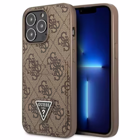 Guess 4G Triangle Logo Cardslot Ümbris jaoks iPhone 13 Pro / 13 - Brown