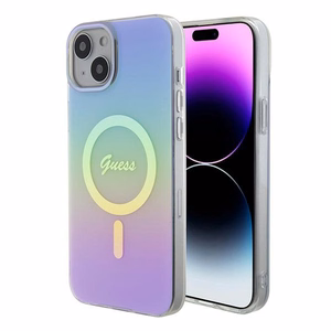 Guess IML Iridescent MagSafe ümbris jaoks iPhone 15 Plus - lilla