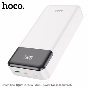 Powerbank Hoco 20000 mAh QC3.0 PD 3A 20W J102A valge