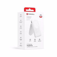 Powerbank compatible with MagSafe Forcell F-Energy MagStand F10K2 QC3.0 PD 5A 20W 10000 mAh valge