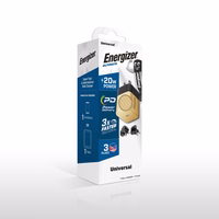Energizer Ultimate - Multiplug EU / UK / US GaN 20W PD mains laadija (kuldne)