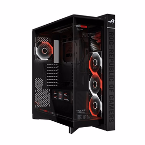 ASUS ROG CRONOX GR801 CURVE TG ARGB must keskmise tornmõõduga arvutikorpus