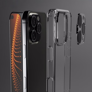 SBS set with D3O technology jaoks iPhone 16 Pro - ümbris + glass screen and camera protector - läbipaistev