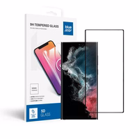 Karastatud klaas sinine Star - SAMSUNG Galaxy S22 Ultra Full Face (full glue/Ümbris friendly) - must Karastatud klaas sinine Star