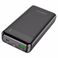 External aku Akupank Borofone BJ19A Type-C PD 20W+Quick Charge 3.0 20000mAh must