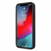 BMW nahast deebossi ümbris iPhone 12 Pro Max'ile - must