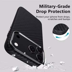 Tech-Protect Ion Carbon MagSafe Ümbris jaoks iPhone 17 Pro Max - Hall/Must