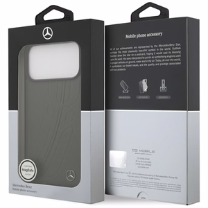 Mercedes Leather Large Laurel Leave MagSafe Ümbris jaoks iPhone 17 Pro Max - Must and Hall