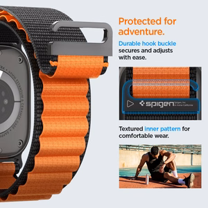 SPIGEN WBF1 rihm APPLE WATCH 6 / 7 / 8 / 9 / 10 / SE / ULTRA 1 / 2 (44 / 45 / 46 / 49 MM) must/oranž