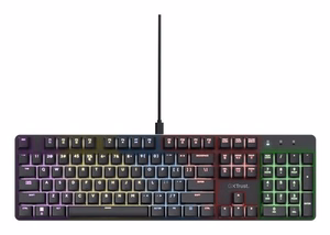Trust GXT 871 Zora QWERTY US English - USB mängude klaviatuur (must)
