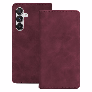 Smart Suede ümbris mudelile Samsung Galaxy A17 4G / A17 5G / A26 5G, bordoopunane