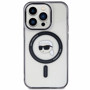 KARL LAGERFELD ümbris jaoks IPHONE 15 Pro KLHMP15LHKHNOTK (Karl Head + MAG) transaprent