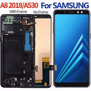 LCD ekraan ühilduv Samsung A530 A8 2018-ga must (OLED-II / INCELL)