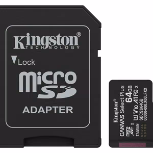 Kingston *microSD 64GB Canvas Select+ G3 150MB/s Adapt