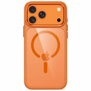 Tech-Protect Magmat MagSafe CC ümbris mudelile iPhone 17 Pro / 18 Pro – oranž ja läbipaistev