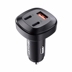 Acefast автомобильное зарядное устройство 66W 2x USB Type C / USB, PPS, Power Delivery, Quick Charge 4.0, AFC, FCP, SCP чёрное (B3 black)