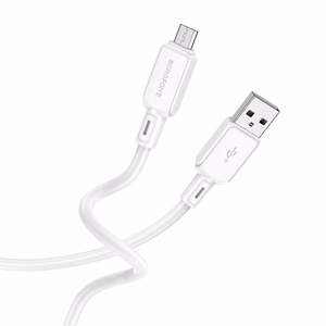 Кабель Borofone BX94 Crystal color - USB на Micro USB - 2,4A 1 метр белый