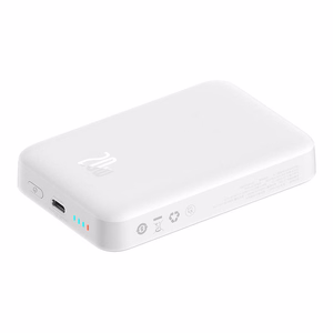 Powerbank Baseus Magnetic, 10000mAh, USB-C 20W, MagSafe (valge)