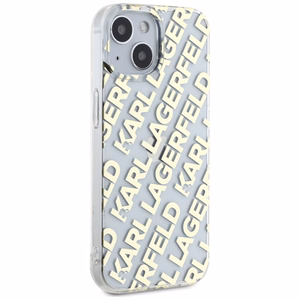 Karl Lagerfeld IML Fullover Logo ümbris jaoks iPhone 15 / 14 / 13 - kuldne