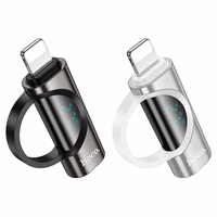 Adapter Lightning to USB C Hoco PD 2,4A 27W with display UA32B hõbedane