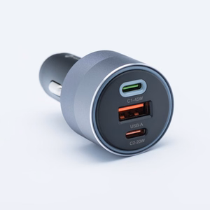 Car laadija Forcell F-Energy Alu 2 x USB C + USB A QC4.0 PD SFC2.0 4,5A 65W hall