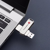 Pendrive 64GB USB 3.2 Gen 1 (USB A / USB C) Forcell F-Data Metal Duo hõbedane