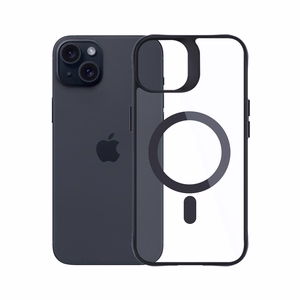 3mk Satin Armor MagCase with MagSafe jaoks iPhone 15 - Clear with must Frame