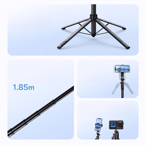Selfipulk Orico SPN185 1/4 tolli statiiv telefoni kaamerale 360 kraadi pööramisega Bluetooth 5.2 - must