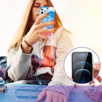 Kingxbar Watercolor seeria värviline ümbris iPhone 12 Pro Max sini-roosa värviga