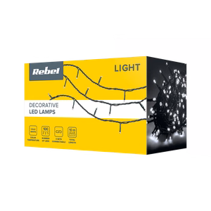 Rebel LED-jõulutuled välistingimustesse, 10 m, külm valge, vahetatavad valgusrežiimid