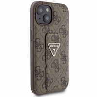 Guess Grip Stand 4G Triangle Strass ümbris jaoks iPhone 15 - brown