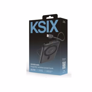 Ksix Magnetic Power Bank 10000 mAh 22.5W iPhone’i ja Apple Watchi jaoks, hall