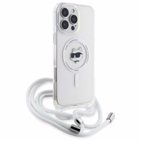 Karl Lagerfeld IML Choupette Head & Cord Magsafe Ümbris jaoks iPhone 16 Pro Max - Clear