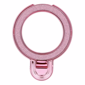Phone stand CIRCLE GLITTER - stick-on - roosa