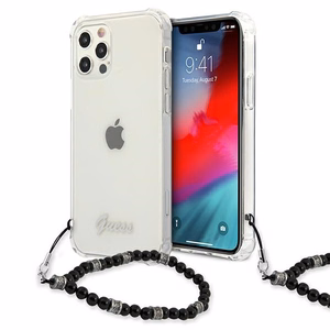 Guess GUHCP12LKPSBK iPhone 12 Pro Max 6.7" Läbipaistev kõvakaane Black Pearl