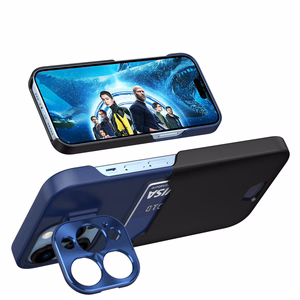Leather Stand Ümbris jaoks iPhone 14 cover card wallet with stand sinine