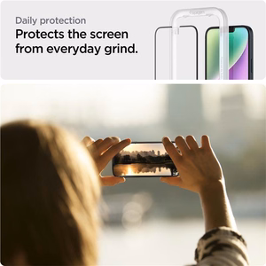 Spigen ALM Glass FC karastatud klaas iPhone 13 / 13 Pro / 14 jaoks - must